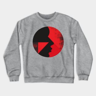 Red geometric profile Crewneck Sweatshirt